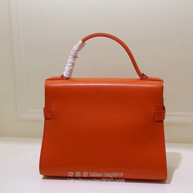 DELVAUX女包 Delvaux Tempete系列 原版牛皮 中號 德爾沃女手提包 手拎包 手腕包 TP0028橙紅色  fcs1403
